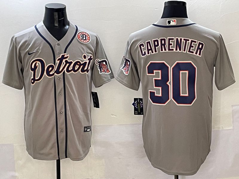 Men Detroit Tigers #30 Caprenter Grey Game Nike 2025 MLB Jersey style 5079->detroit tigers->MLB Jersey